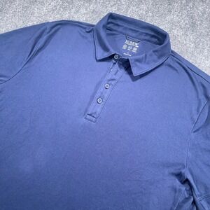 J.CREW Golf Polo Shirt Mens L Navy Moisture Wicking Short Sleeve UPF 50+ Stretch